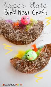 Paper Plate Bird Crafts For Kids Paper Plate Bird Nest Craft The Kids Will Cheep About Bird Nest Craft Spring Crafts For Kids Bird Crafts
