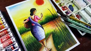 Watercolor Painting Beautiful Scenery Drawing Girl Drawing With Watercolor Step By Step Youtube You can use a mechanical or traditional no. watercolor painting beautiful scenery drawing girl drawing with watercolor step by step