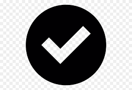 Android previously displayed this as an outlined blue check mark / blue tick. Check Mark White On Black Circular Background White Check Mark Png Stunning Free Transparent Png Clipart Images Free Download