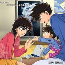 Aoko Nakamori Kaito Kuroba And Their Daughter Anime Kaito Nhật Ky Nghệ Thuật
