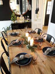 To begin, formal table settings typically include a tablecloth and centerpieces. Christmas Tablescape Holiday Decor Dining Room Place Setting Dining Room Table Decor Christmas Dining Room Christmas Dining Room Decor