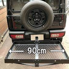 ジムニーに荷物を積む時には折りたたみ式ヒッチキャリアが便利 ジムニー キャンプ 荷物 キャンピングバン