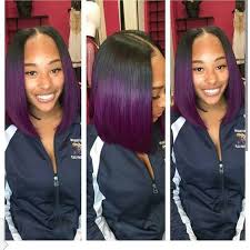 Short bob weave with blonde hair color. Brazilian Ombre Human Hair Extensions 1b Purple Dark Roots Two Tone Hair Weaves Straight Virgin Hair Wefts 3 Bundles 10 26 From Rarehair1 98 07 Dhgate Com Ombre Human Hair Extensions Human Hair Wigs Weave Hairstyles