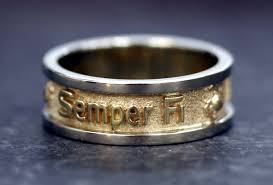 And Jewelry Comfort Fit Gold Wedding Band Marine Corps Rings Marine Corps Jewelry Usmc Ring
