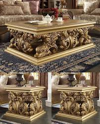 Product title faux marble 3 piece coffee and end table set, multiple colors average rating: Buy Homey Design Hd 8016 Coffee Table Set 3 Pcs In Gold Finish Wood Online