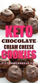These Keto Chocolate Cream Cheese Cookies Are Rich And Decadent They Make The Perfect Low Cream Cheese Cookies Chocolate Cream Cheese Keto Friendly Chocolate