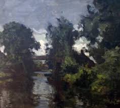 Willem Bastiaan Tholen Bruggetje Te Giethoorn 1905 Schilderij Schilder