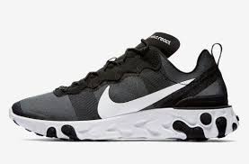 Official Images Nike React Element 55 Black White Kicksonfire Com Black And White Shoes Mens Shoes Black Mens Athletic Shoes Sneakers