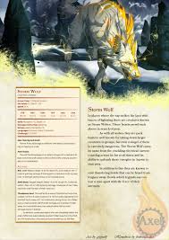 Storm Wolf D D Dungeons And Dragons Dungeons And Dragons Homebrew Dnd 5e Homebrew