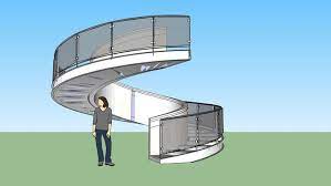 Escada Modern Villa Plan Indoor Stairs Metal Stairs