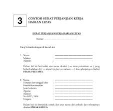 Contoh surat perjanjian kontrak kerja karyawan swasta. Contoh Surat Perjanjian Kontrak Kerja Harian Contoh Surat