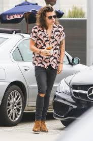 Harry styles chelsea boots brown chelsea boots outfit. Get The Look Harry Styles In Marc Jacobs Palm Print Shirt Pause Online Men S Fashion Street Style Fashion News Streetwear