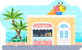 Food carts and customers wear face masks to prevent germs. News Cartoon Net Cartoon Ice Cream Shop