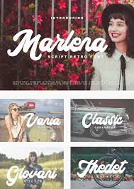 Syrup script bold fenotype 2016. Marlena Script Retro Font 320888 Handwritten Font Bundles Retro Font Fonts Lettering Fonts