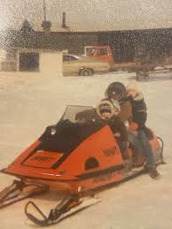 Image result for Orange 1973 Snowmobile
