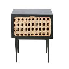 Table De Chevet 1 Porte Cannage En Rotin Loreto Maisons Du Monde En 2020 Table De Chevet Table De Chevet Bois Loreto