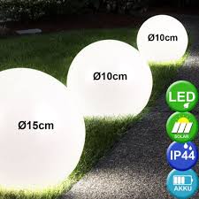 Smart+ zigbee led wegeleuchten 3x 0,7w 111lm ip65 rgbw. Etc Shop Led Gartenstrahler 3er Set Led Solar Aussen Steck Leuchten Veranda Beleuchtung Garten Lampen Terrassen Kugeln Erdspiess Online Kaufen Otto