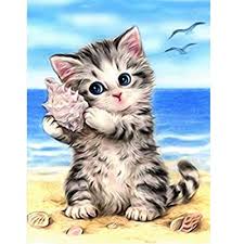 Are you searching for cute animals png images or vector? Buy Wenini Clearance Diy 5d Cute Animals Diamond Painting By Number Kit Full Drill Crystal Rhinestone Diamond Embroidery Paintings For Home Wall Decor 25x20cm Beach Cat Online In Kuwait B07hq89l2g