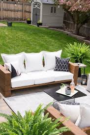 Casual Modern Backyard Patio Reveal C Garrisonstreetdesignstudio Outdoor Furniture Diy Wood Rustic Mod Diy Patio Furniture Diy Patio Outdoor Sofa