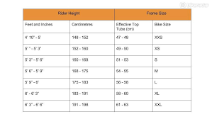 frame size bike height chart damnxgood com