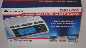 New Midland Deluxe Am Fm Weather Alert Radio Model Wr300 Silver Midland Weather Alerts Weather Radio Emergency Radio