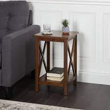 Better Homes Gardens Square Table Cherry Wood Walmart Com Living Room Side Table Living Room End Tables Square Tables