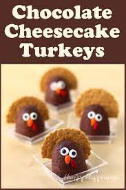 Mini Chocolate Cheesecake Turkeys Thanksgiving Desserts Recipe In 2021 Chocolate Cheesecake Mini Chocolate Cheesecake Thanksgiving Desserts