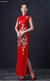 Beaded Chinese Wedding Traditional Qipao Gown Chinese Wedding Dress Qipao Dress Traditional Dresses