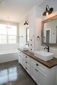 The bathroom has practical brushed concrete floors. Pinterest Bathroomdecormirrors Master Bathroom Layout Bathroom Remodel Master Bathroom Inspiration Decor