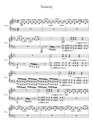 Toxicity System Of A Down Sheet Music For Piano Solo Musescore Com