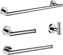 New single towel rail emro ware bathroom accessories 300mm chrome 1430cp. Amazon Com Luckin Polished Chrome Bathroom Hardware Set Modern Style Bathroom Accessories Includes 18 Inch Towel Bar 4 Piece Kitchen Dining