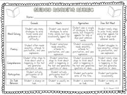 The First Grade Scoop Reading Rubric Guided Reading Reading Assessment
