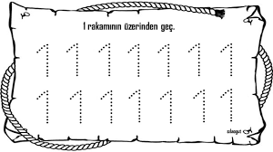 Okul Oncesi 1 Rakami Tamamlama Matematik Okuma Okul