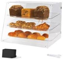 4-Layer Acrylic Pastry Display Countertop Bakery Pastry Display Case Retail  Display Counter Clear Shelf Acrylic Display Shelf Cookie Display Stand Co
