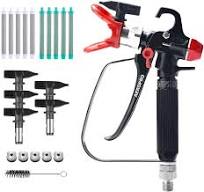 AEROPRO Tools Pistola pulverizadora de pintura sin aire con 5 puntas de  pulverización y 10 filtros, junta giratoria de alta presión de 3600 PSI,  kit ...