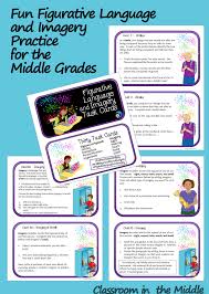 Figurative Language And Imagery Task Cards Figurative Language Task Cards Teaching Reading Comprehension