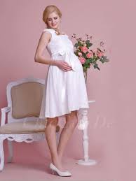 Maybe you would like to learn more about one of these? Sommer Umstandsmode Brautkleid Schwanger Empire U Boot Ausschnitt Kurz Weiss Spitze Mit Gurtel