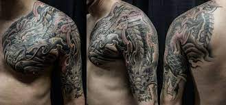 Chinese Dragon Half Sleeve Tattoo Google Search Chest Tattoo Men Cool Chest Tattoos Best Sleeve Tattoos