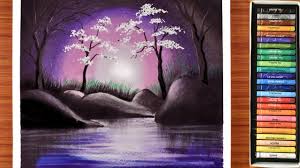 Easy Moonlight Scenery Drawing Easy Oil Pastel Drawing For Beginners Step By Step Pastel Drawing Youtube In this drawing tutorial, i will show you how to draw moonlight waterfall scenery drawing for beginners with oil pastels. easy moonlight scenery drawing easy oil pastel drawing for beginners step by step pastel drawing