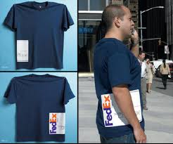 This Shirt From Fedex Is Creative And Attention Grabbing The Fedex Logo Is Made To Seem Creative T Shirt Design Best T Shirt Designs Shirt Design Inspiration