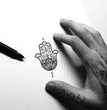 Drawing Ilustration Yoga 25 Ideas Hamsa Hand Tattoo Small Wrist Tattoos Small Hand Tattoos