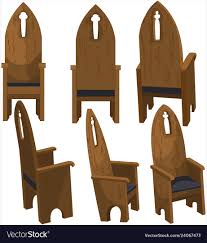 Cathedra Church Chairs Royalty Free Vector Image