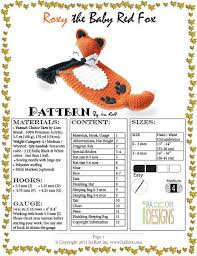 Crochet Patterns Sleeping Bag Roxy The Baby Red Fox Animal