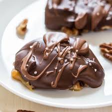 Turtle chocolate layer cake is a moist chocolate cake filled with caramel, pecans & chocolate ganache. Homemade Chocolate Turtles With Pecans Caramel Averie Cooks
