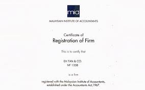 The mia is an agency under the ministry of finance and reports directly to the accountant general office. Eh Tan Co Chartered Accountants