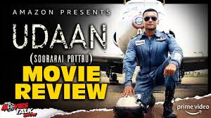 Apr 01, 2021 · soorarai pottru (udaan) hindi dubbed full movie download link leaked on bolly4u.there are some films that give you sleepless nights, not because of the personal impact of connection that you may feel but because you witnessed a cinematic goal that is hard to come to. Udaan Soorarai Pottru Movie Review Suriya Aparna Amazon Original Youtube