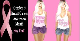 Breast cancer tattoo for mom Second Life Marketplace Breast Cancer Awareness Mesh Tshirts And Shorts 2 Outfits Plus Pink Ribbon Tattoo Buy 2 And Save