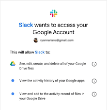 If you don't have one, click create account. How To Use Google Drive With Slack By Connecting Apps