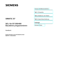 Also er vergleicht ob die schritt variable = 1 ist, sonst springt er zum nächsten vergleicher usw. Scl Fur S7 300 400 Bausteine Programmieren Pdf Manualzz