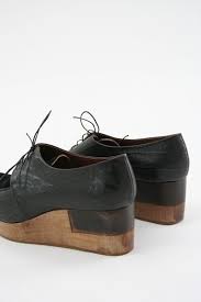 Wooden Sole Shoes Rachel Comey Del Salto Black Lace Up Platforms She Can Do No Wrong Designer Shoes Shoe Boots Me Too Shoes